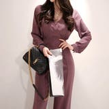 パープル長袖シャツハイウエストオールインワン(キャバスーツ CABARETSUI… | GRAXIA | 詳細画像6 