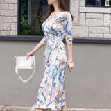 チェーン柄ラップフレアワンピース(キャバドレス・CABARETDRESS) | GRAXIA | 詳細画像5 