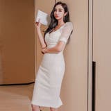 シャギーニットチュール半袖ワンピース(キャバドレス・CABARETDRESS) | GRAXIA | 詳細画像2