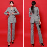 千鳥柄アシンメトリーセミフレアセットアップ | GRAXIA | 詳細画像3