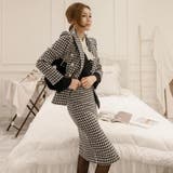 美ライン千鳥格子ダブルボタンジャケットセットアップ | GRAXIA | 詳細画像3
