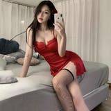 鮮やかな赤いレースが大人の色気たっぷり漂うベビードール(セクシーランジェリー) | GRAXIA | 詳細画像2