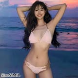 Wゴールドチェーン三角ビキニ2点セット(水着・ビーチウェア) | GRAXIA | 詳細画像1 