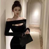 フロントカットアウトオフショルダートップス(TOPS) | GRAXIA | 詳細画像16 