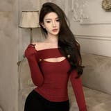 フロントカットアウトオフショルダートップス(TOPS) | GRAXIA | 詳細画像4 