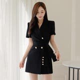 アシンメトリーWボタンラップワンピース(キャバドレス CABARETDRESS) | GRAXIA | 詳細画像2 