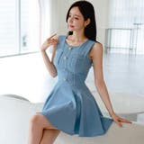 ノースリデニム風フレアショートワンピース(キャバドレス CABARETDRESS… | GRAXIA | 詳細画像9 