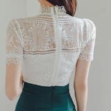 ハイネックレース半袖トップス&スリットペンシルスカートセットアップ(キャバドレス… | GRAXIA | 詳細画像5