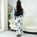 白地に黒の梅の花が優雅に配置されたモノクローム浴衣3点セット(YUKATA) | GRAXIA | 詳細画像4