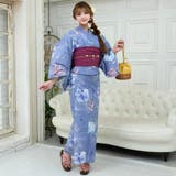 ブルーグレーにクラシカルな淡いパープル系花柄浴衣3点セット(YUKATA) | GRAXIA | 詳細画像2