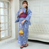 ブルーグレーにクラシカルな淡いパープル系花柄浴衣3点セット(YUKATA) | GRAXIA | 詳細画像6