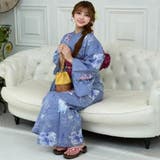 ブルーグレーにクラシカルな淡いパープル系花柄浴衣3点セット(YUKATA) | GRAXIA | 詳細画像7