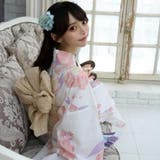 薄ピンク地に淡いピンクとベージュのチューリップがふんわりと描かれた浴衣3点セット… | GRAXIA | 詳細画像8