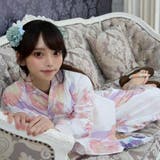 薄ピンク地に淡いピンクとベージュのチューリップがふんわりと描かれた浴衣3点セット… | GRAXIA | 詳細画像9