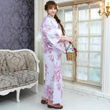 淡い紫に大柄なピンクの花が群れ咲く浴衣3点セット(YUKATA) | GRAXIA | 詳細画像5