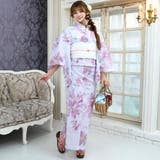 淡い紫に大柄なピンクの花が群れ咲く浴衣3点セット(YUKATA) | GRAXIA | 詳細画像6
