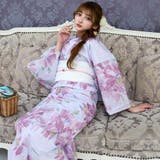 淡い紫に大柄なピンクの花が群れ咲く浴衣3点セット(YUKATA) | GRAXIA | 詳細画像9