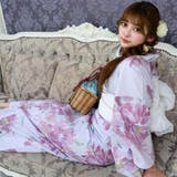 淡い紫に大柄なピンクの花が群れ咲く浴衣3点セット(YUKATA) | GRAXIA | 詳細画像10