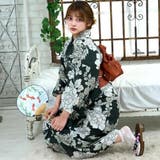 濃緑に多様な花が咲いたモダンな花柄浴衣3点セット(YUKATA) | GRAXIA | 詳細画像9