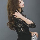 レース切り替えアシンメトリーブラックワンピース(キャバドレス CABARETDR… | GRAXIA | 詳細画像8 