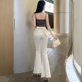 美脚×トレンド満載3Dリボン付きハイウエストマーメイドフレアデニム(PANTS) | GRAXIA | 詳細画像17 