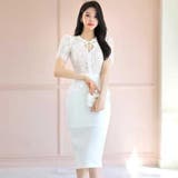 レース切り替えが華やか大人のためのフリルタイトワンピース(キャバドレス CABA… | GRAXIA | 詳細画像4 