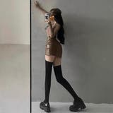 PUレザーの光沢で魅せる立体ドレープミニスカート(SKIRT) | GRAXIA | 詳細画像10 