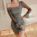 アシンメトリーストライプシアー袖ミニドレス(キャバドレス CABARETDRES… | GRAXIA | 詳細画像6 