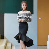 総レースオフショルブラウス×ハイウエストマーメイドスカートセットアップ(キャバド… | GRAXIA | 詳細画像3 