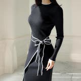 モノトーンで魅せるラップレイヤードニットワンピース(キャバドレス CABARET… | GRAXIA | 詳細画像5 