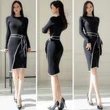 モノトーンで魅せるラップレイヤードニットワンピース(キャバドレス CABARET… | GRAXIA | 詳細画像8 