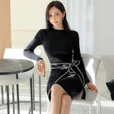 モノトーンで魅せるラップレイヤードニットワンピース(キャバドレス CABARET… | GRAXIA | 詳細画像9 