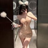 透け感レースとフィットメッシュの誘惑バックネックレスストーン煌めくベビードール(… | GRAXIA | 詳細画像9