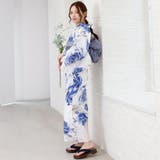 涼しげな白地に咲く大判の青い薔薇がエレガントな大人浴衣2点セット(YUKATA) | GRAXIA | 詳細画像3 
