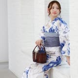 涼しげな白地に咲く大判の青い薔薇がエレガントな大人浴衣2点セット(YUKATA) | GRAXIA | 詳細画像10 