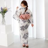 生成りの地にシックなグレーの大花が大胆に咲き誇る洗練されたモードな浴衣2点セット… | GRAXIA | 詳細画像4