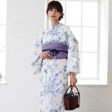 クラシカルなブルーの牡丹が生成りの生地に美しく溶け込み清楚で愛らしい夏の佇まいを… | GRAXIA | 詳細画像7