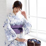 クラシカルなブルーの牡丹が生成りの生地に美しく溶け込み清楚で愛らしい夏の佇まいを… | GRAXIA | 詳細画像10