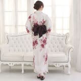 優美なダマスク紋に気高く映える深紅牡丹と薔薇の生成りアンティーク調浴衣2点セット… | GRAXIA | 詳細画像4