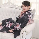 洗練の墨色に映える麗しき珊瑚薔薇のアンティーク調浴衣2点セット(YUKATA) | GRAXIA | 詳細画像11 
