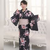 洗練の墨色に映える麗しき珊瑚薔薇のアンティーク調浴衣2点セット(YUKATA) | GRAXIA | 詳細画像7 