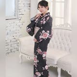 洗練の墨色に映える麗しき珊瑚薔薇のアンティーク調浴衣2点セット(YUKATA) | GRAXIA | 詳細画像8 