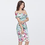 カラフルなボタニカルプリントが眩しいサマーワンピース(キャバドレス CABARE… | GRAXIA | 詳細画像4 