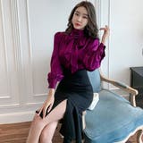 トレンドのボウタイブラウスでクールな大人の女性を演出するセットアップ(キャバドレ… | GRAXIA | 詳細画像2