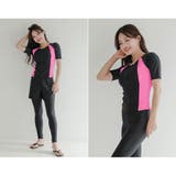 サイドラインがすっきり細見えフィットネススイムウェア4点セット(水着 体型カバー… | GRAXIA | 詳細画像13 