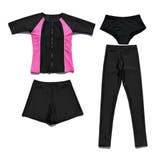 サイドラインがすっきり細見えフィットネススイムウェア4点セット(水着 体型カバー… | GRAXIA | 詳細画像14 