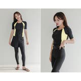 サイドラインがすっきり細見えフィットネススイムウェア4点セット(水着 体型カバー… | GRAXIA | 詳細画像16 