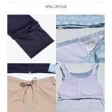 エスニックボーダー柄タンキニとスタンドラッシュガード付き4点セット(水着 体型カ… | GRAXIA | 詳細画像7 