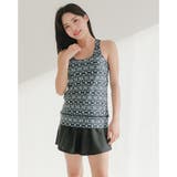 気軽に体系カバーできるインパン付きタンキニ2点セット(水着・タンキニ) | GRAXIA | 詳細画像13 