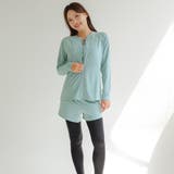 アクセントラインレギンス一体型ショートパンツ3点セット(水着・ラッシュガード) | GRAXIA | 詳細画像17